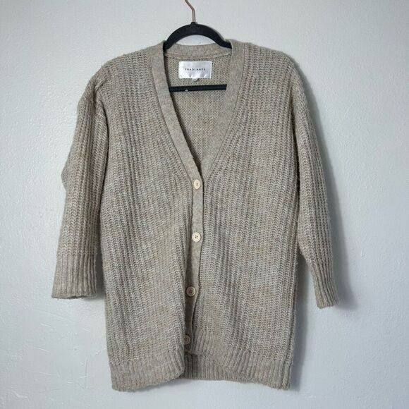 Tradlands Judith cocoon cardigan in oatmeal heather size XS - Picture 4 of 11